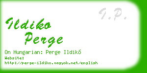 ildiko perge business card