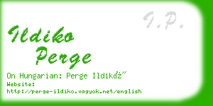 ildiko perge business card